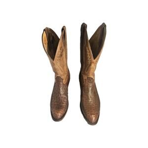 Boot Men's (1505) - Boulet 13" Cowboy Toe Smooth Ostrich Cigar Sz 10 E